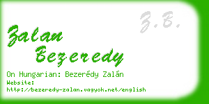 zalan bezeredy business card